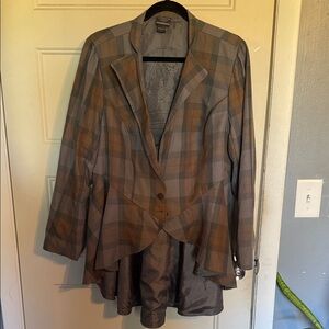 Elegant Plaid Women's Blazer